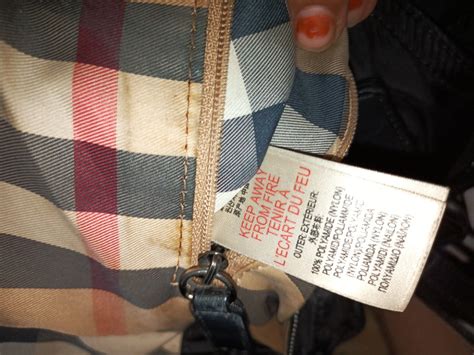 ykk zippers burberry|real Burberry bag tags.